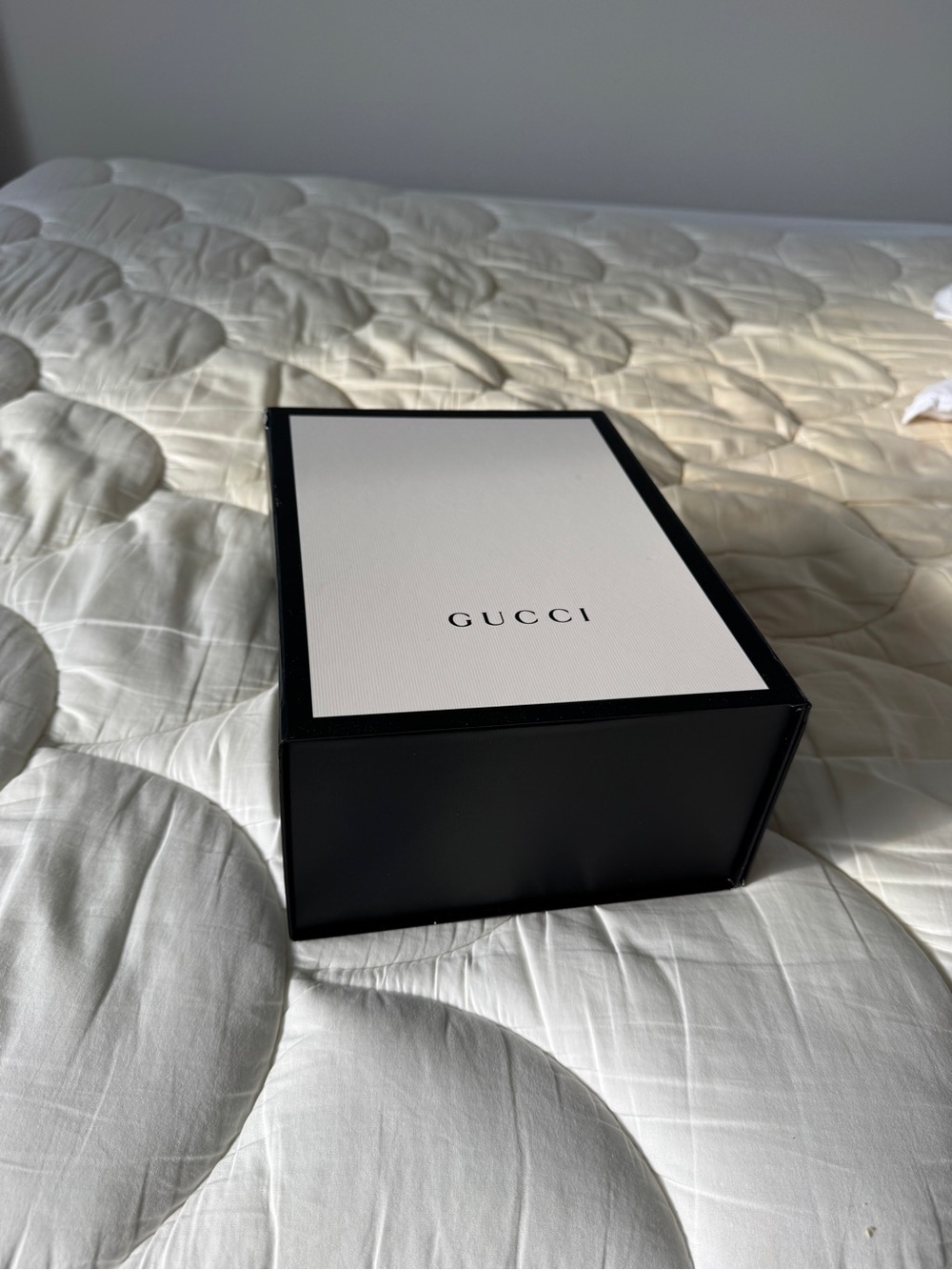 Gucci Black and White Signature Gift Shoe Box